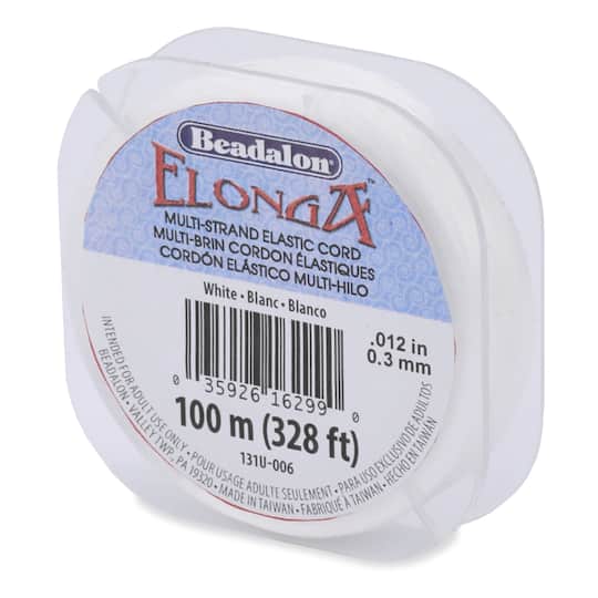 Beadalon&#xAE; Elonga&#x2122; 0.3mm White Stretch Cord